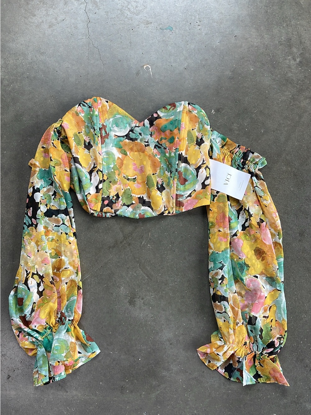Vici corset long sleeve top